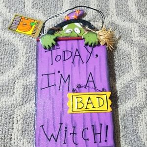 Good/Bad Witch sign